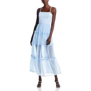 French Connection Whisper Strappy Cashmere Blue Dress Sz 12 NWTs
